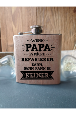 Flachmann 180ml wenn Papa...